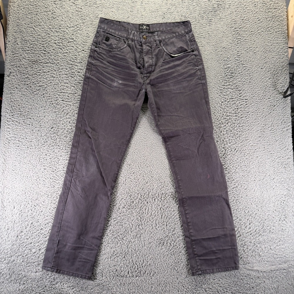 Marc Ecko Jeans Mens 32x32 Gray Cotton Denim Straight Button-Fly Workwear Travel